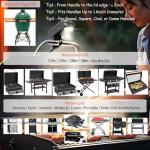 Rechargeable Solar/USB-C Grill Lights for Outdoor BBQ