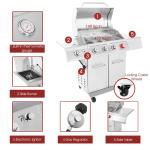 Royal Gourmet 4-Burner Gas Grill with Sear Burner