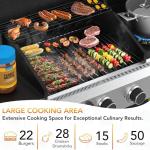 3-Burner Propane Grill with Side Burner, Stainless Steel