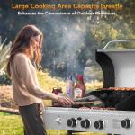 3-Burner Propane Grill with Side Burner, Stainless Steel