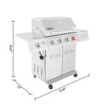 Royal Gourmet 4-Burner Gas Grill with Sear Burner