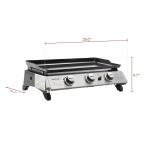 Royal Gourmet 3-Burner Portable Gas Grill Griddle
