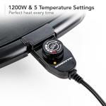 Nonstick Electric Griddle with Adjustable Temperature 1200W