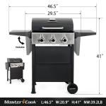 Master Cook 3-Burner Propane Gas Grill with Table