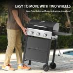 Master Cook 3-Burner Propane Gas Grill with Table