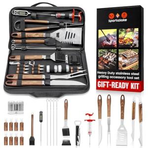 SpartaSake Stainless Steel BBQ Grill Tools Set