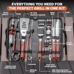 SpartaSake Stainless Steel BBQ Grill Tools Set