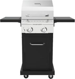 Megamaster 2-Burner Propane Grill with Foldable Tables