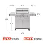 Monument Grills 4-Burner Convertible Propane Grill