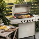 Large Stainless Steel BBQ Grill with Side Burner