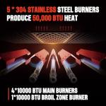 Monument Stainless Steel 4-Burner Propane Grill