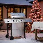 Large Stainless Steel Grill with Side Burner