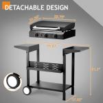 46-Inch 3-Burner Gas Griddle Cooking Station