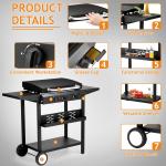 46-Inch 3-Burner Gas Griddle Cooking Station