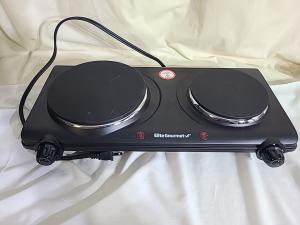 Elite Gourmet Double Cast Iron Burner, 1500 Watts