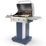 Kenmore 3-Burner Propane BBQ Grill with Wheels