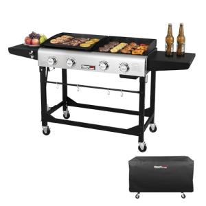 Outdoor Cooking Station: Grill and Griddle Combo