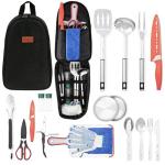 21-Piece Camping Cooking Set and Utensils