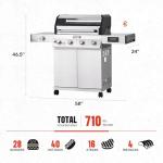 Monument Grills 4-Burner Gas BBQ Grill with Side Burner