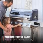 Monument Grills 4-Burner Gas BBQ Grill with Side Burner