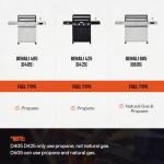 Monument Grills 4-Burner Gas BBQ Grill with Side Burner