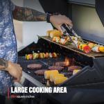 Monument Grills 4-Burner Gas BBQ Grill with Side Burner