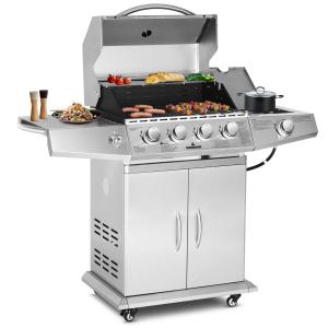4-Burner Stainless Steel Propane Gas Grill