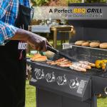 4-Burner Propane Gas Grill with Side Burner