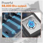 VeraLune 5-Burner Propane Gas Grill with Side Burner