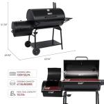 Large Charcoal Grill with Built-In Smoker