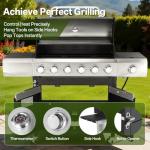 Endark 6-Burner Propane Gas Grill with Side Burner