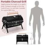 Leonyo Portable Charcoal Grill for Outdoor BBQs