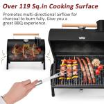 Leonyo Portable Charcoal Grill for Outdoor BBQs