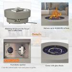 32.5-inch Round Propane Fire Pit Table