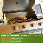 Hykolity 4 Burner Stainless Steel Propane Grill