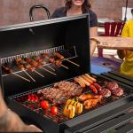 Flamaker Charcoal BBQ Grill with Side Oven