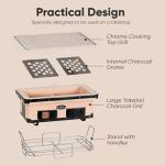 Fire Sense Yakatori Charcoal Cooking Grill - Tan