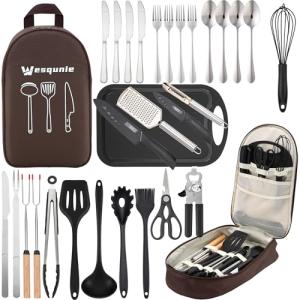 30-Piece Camping Cookware Utensils Set