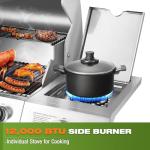 Hykolity 4 Burner Stainless Steel Propane Grill