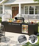 Modular BBQ Kitchen Island with Electric Rotisserie