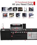 Modular BBQ Kitchen Island with Electric Rotisserie