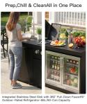 Modular BBQ Kitchen Island with Electric Rotisserie