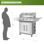 Hykolity 4 Burner Stainless Steel Propane Grill