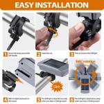 Solar-Powered LED Grill Light with 360° Rotation