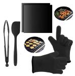 BBQ Tool Set with Spatula, Tongs, Gloves