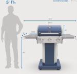 Kenmore 3 Burner Liquid Propane Gas Grill