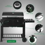 Heavy-Duty Oversized Charcoal Grill for Backyard