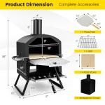 2-Layer Wood Fired Pizza Oven with Cover