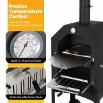 Wood Fired Pizza Oven with Wheels and Cover