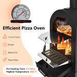 Wood Fire Pizza Oven Grill with Cover and Stone